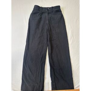 Apiece Apart New York Black Wide Leg Cotton Pants Women’s Size 2 High Rise